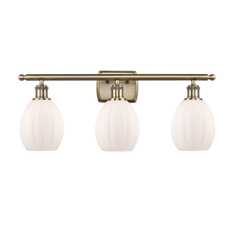 Innovations Lighting 516-3W-12-26 Eaton Vanity Eaton 3 Light 26" Wide - Matte White / Antique Brass
