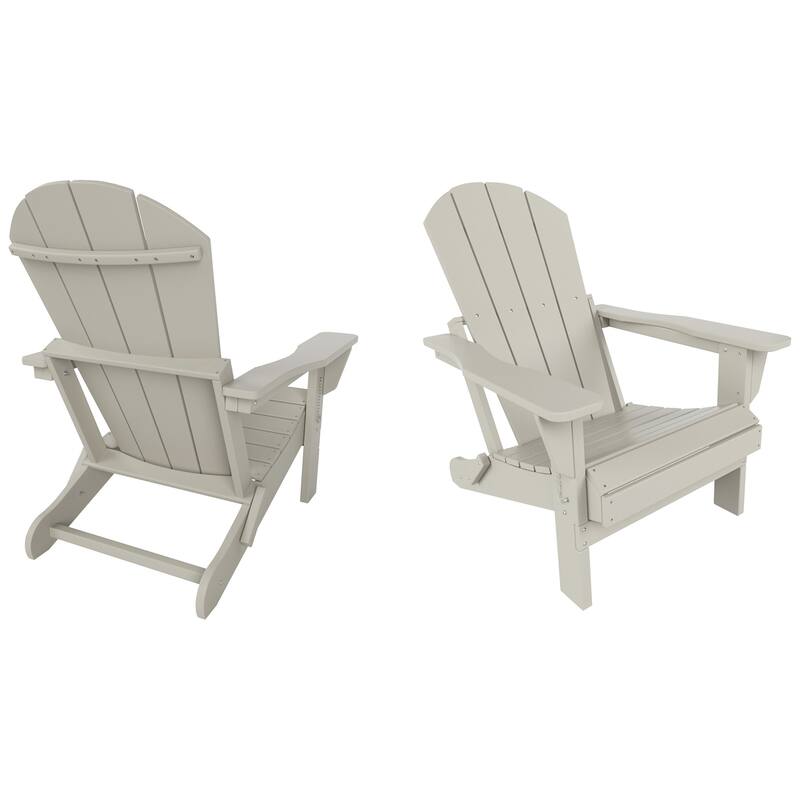 POLYTRENDS Laguna Outdoor Eco-Friendly Poly Folding Adirondack Chair (Set of 2)