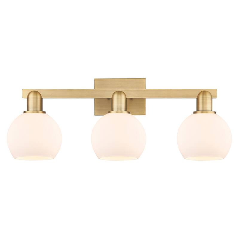Innovations Lighting 716-3W-10-25 Athens Vanity Athens 3 Light 25" - Brushed Brass / Matte White