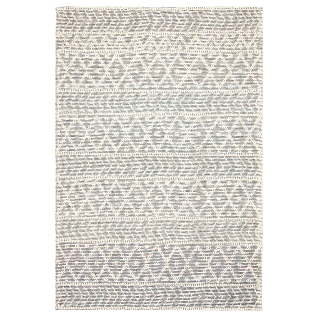 ECARPETGALLERY Braid weave Sienna Grey Wool Rug - 6'1 x 9'1