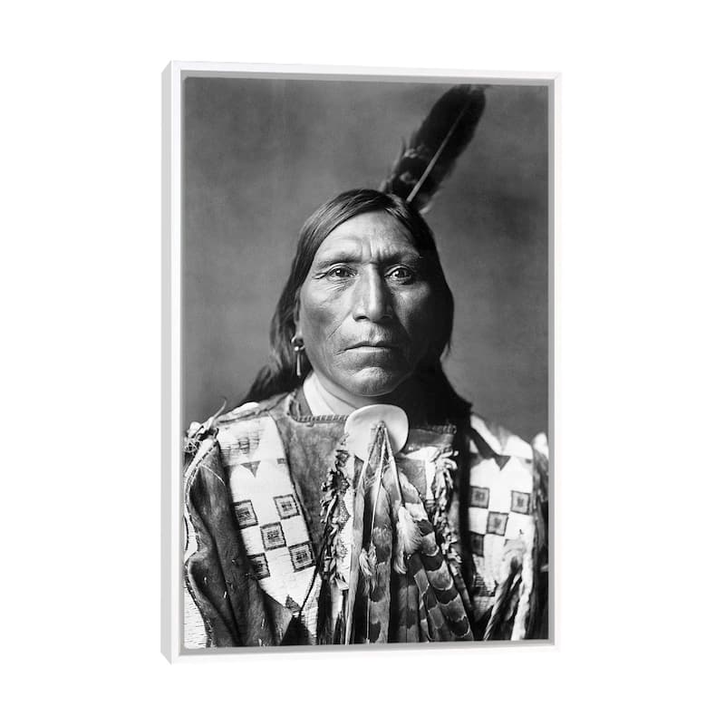 iCanvas "Sioux Man, C1907" by Edward S. Curtis Framed Canvas Print - White - 40x26