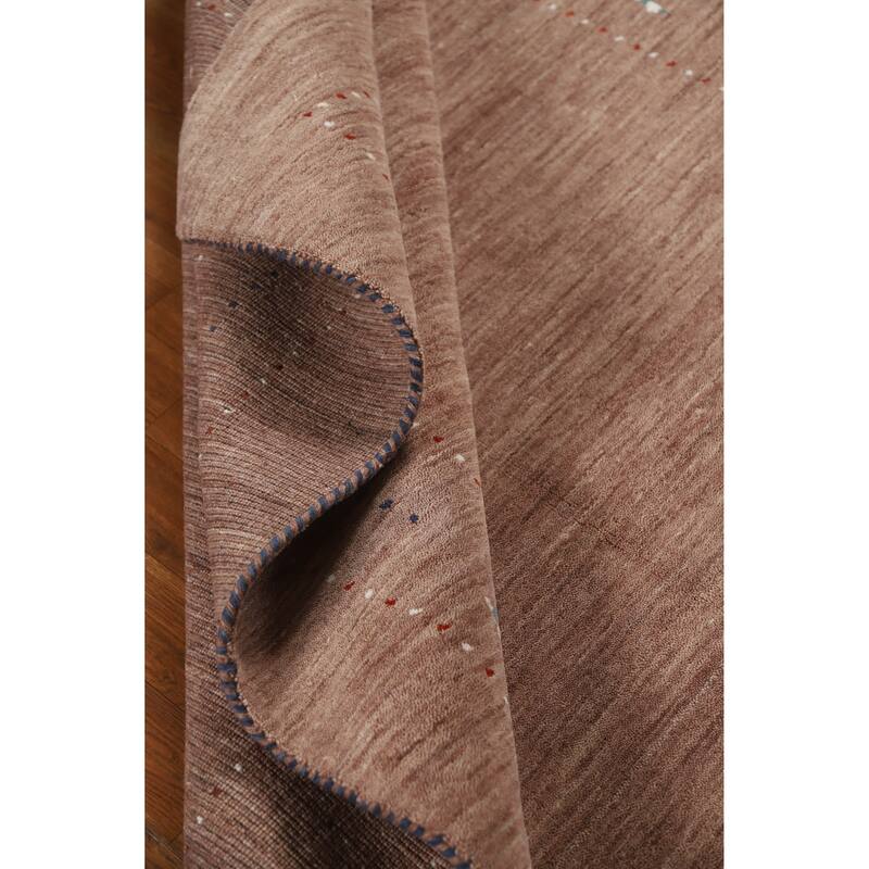 Hand Knotted Oriental 100% Wool Carpet Tribal Animal Pictorial Brown Gabbeh Area Rug - 7' 9'' X 4' 11''
