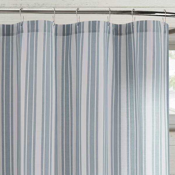 The Farmhouse by Rachel Ashwell Wide Ticking Stripe Shower Curtain - White/Blue