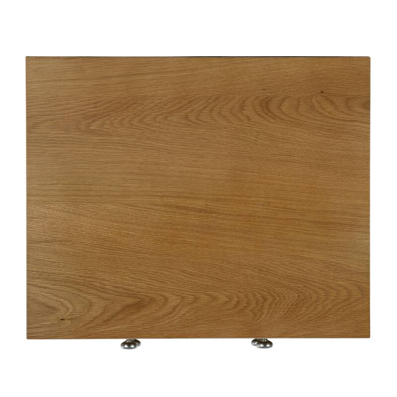 Dana 21 in. W Rectangular Wood 2 Drawer Narrow Nightstand with Top Open Shelf