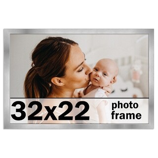 32x22 Frame Stainless Steel Silver Picture Frame - Modern Photo Frame ...