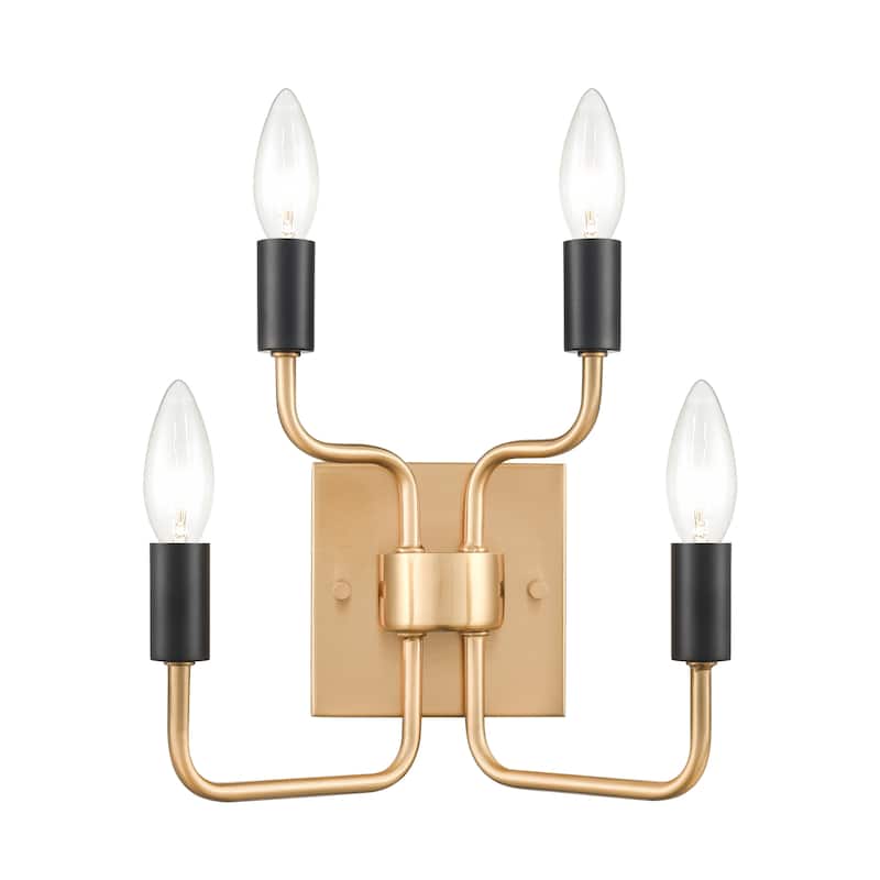 Epping Avenue 10'' High 4-Light Sconce - Aged Brass - 10 inch Tall - Aged Brass - 10 inch Tall