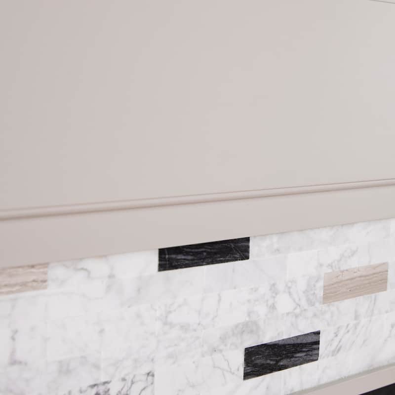 SEI Furniture Stonemere Color Changing Electric Fireplace w/ Marble