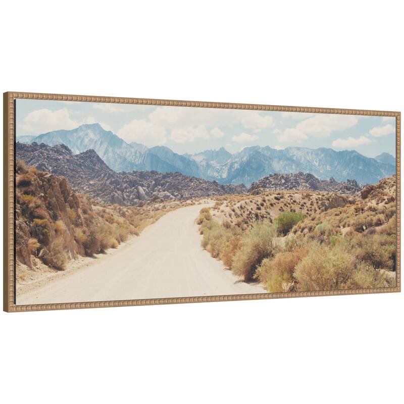 Kate and Laurel Alabama Hills California by Laura Evans Framed Canvas Wall Art Print - 40 x 18