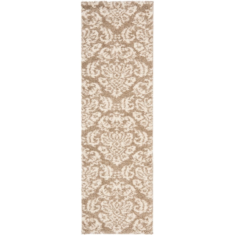 SAFAVIEH Florida Shag Aurkene Floral Damask 1.2-inch Thick Rug