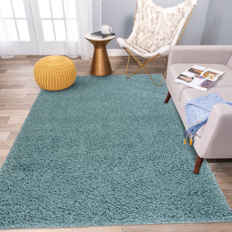 World Rug Gallery Contemporary Solid Cozy Plush Shag Area Rug