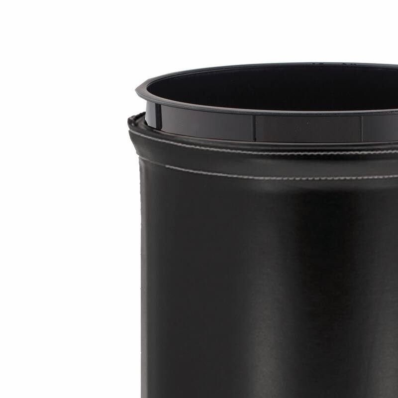STITCHED 13Qt Oval Wastebasket w/ Liner (2pc Set)