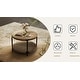preview thumbnail 17 of 15, 2-Tier Coffee Table for Living Room, Wood Finish Cocktail Table Tea Table with Storage Shelf, Modern Round Side Table