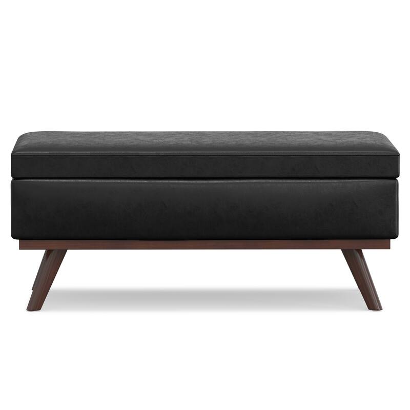 WYNDENHALL Ethan 42 inch Wide Mid Century Modern Rectangle Table Ottoman