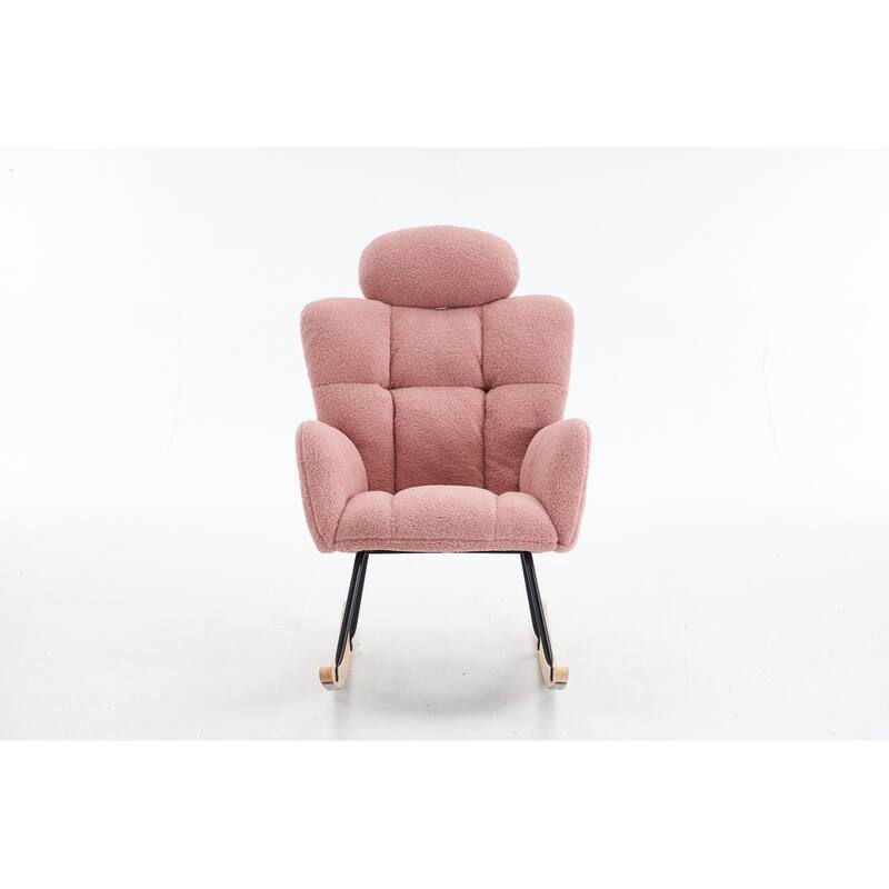 Teddy Fabric Upholstered Accent Armchair Chair Rocking Chair