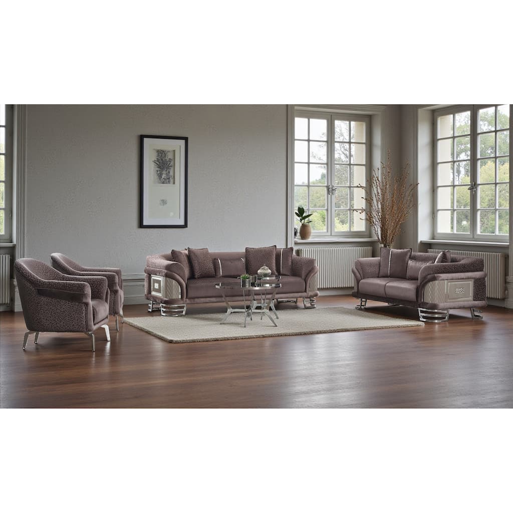 Elementa 4 Pieces Living Room Sets 1 Sofa 1 Loveseat 2 Chair