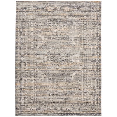 Nourison Nyle Indoor only Grey Geometric Area Rug