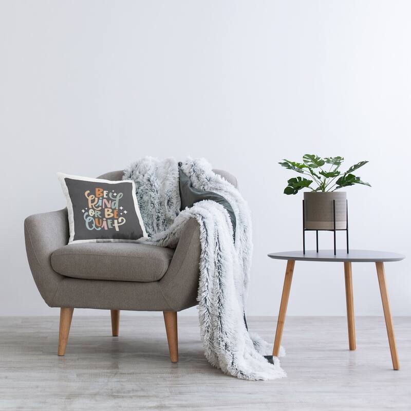 Stupell Be Kind Or Quiet Decorative Printed Throw Pillow Design by Sarah Hickman