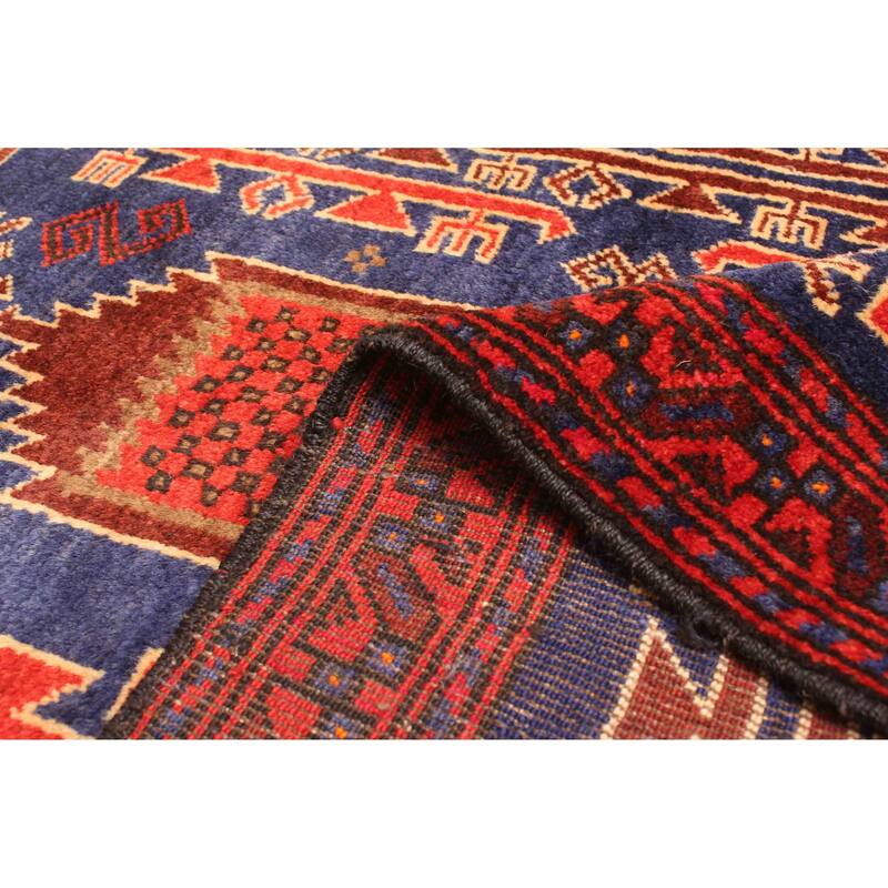 ECARPETGALLERY Hand-knotted Teimani Dark Navy Wool Rug - 2'6 x 4'0