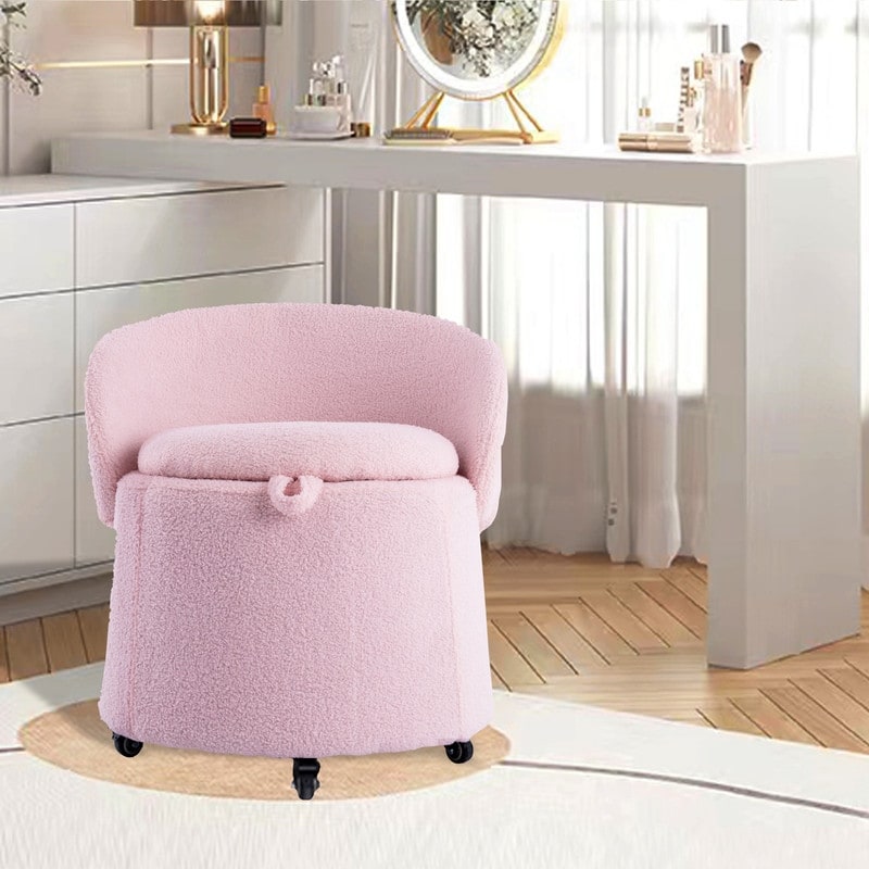 Versatile accent chair with storage space and universal casters Bed Bath Beyond 39020570