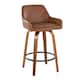Option Camel Faux Leather/Walnut/Black Metal