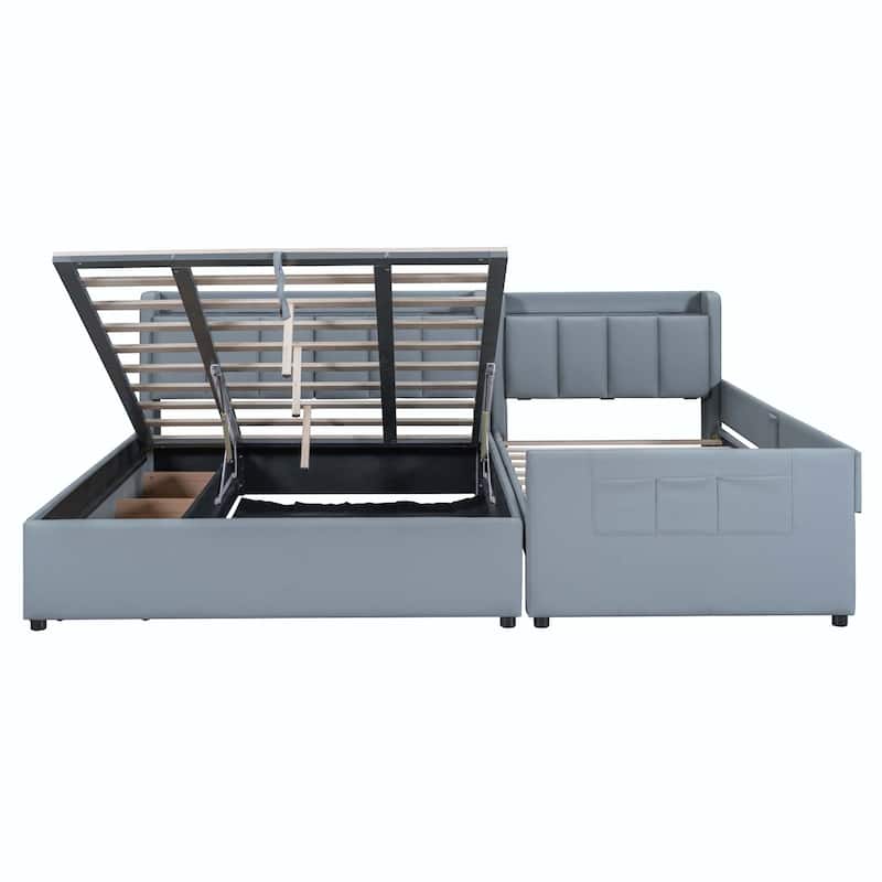 Queen Size and Twin XL Size Upholstered Platform Bed