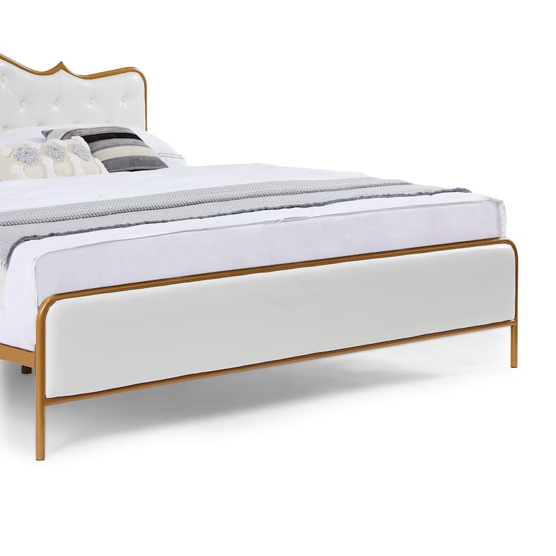 Full Queen King size metal frame bed bedroom