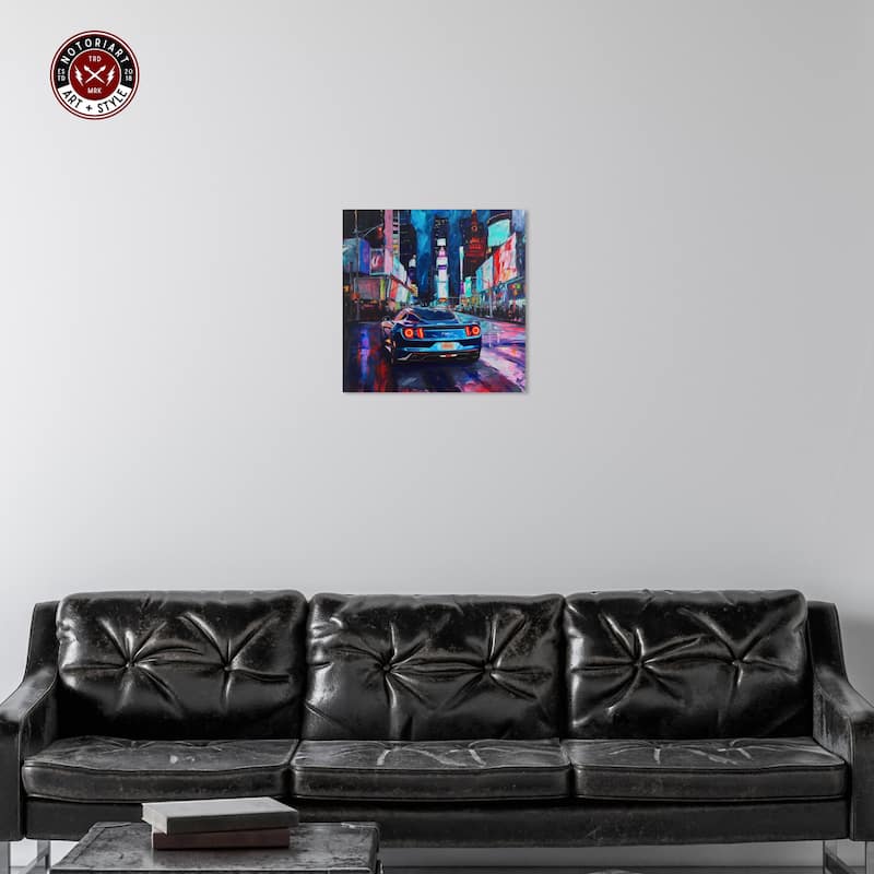 Notoriart Night Drive Sports Drive Gallery Wrapped Car 1 Piece Canvas Wall Art
