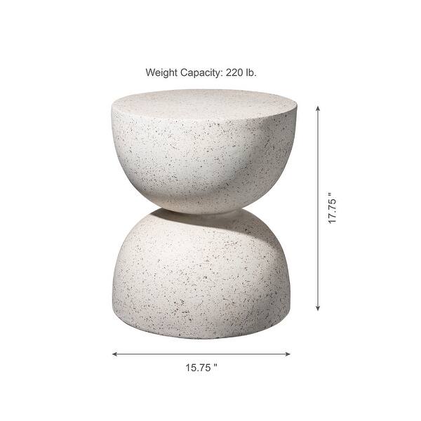 dimension image slide 0 of 5, Glitzhome 18"H Modern MGO Faux Terrazzo Planter Stand Garden Stool