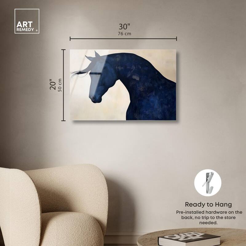 Blue Horse I Acrylic by Art Remedy, Ready to Hang