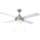 preview thumbnail 1 of 0, Maxim 88794 Quattro 52" 4 Blade Indoor LED Ceiling Fan Satin Nickel