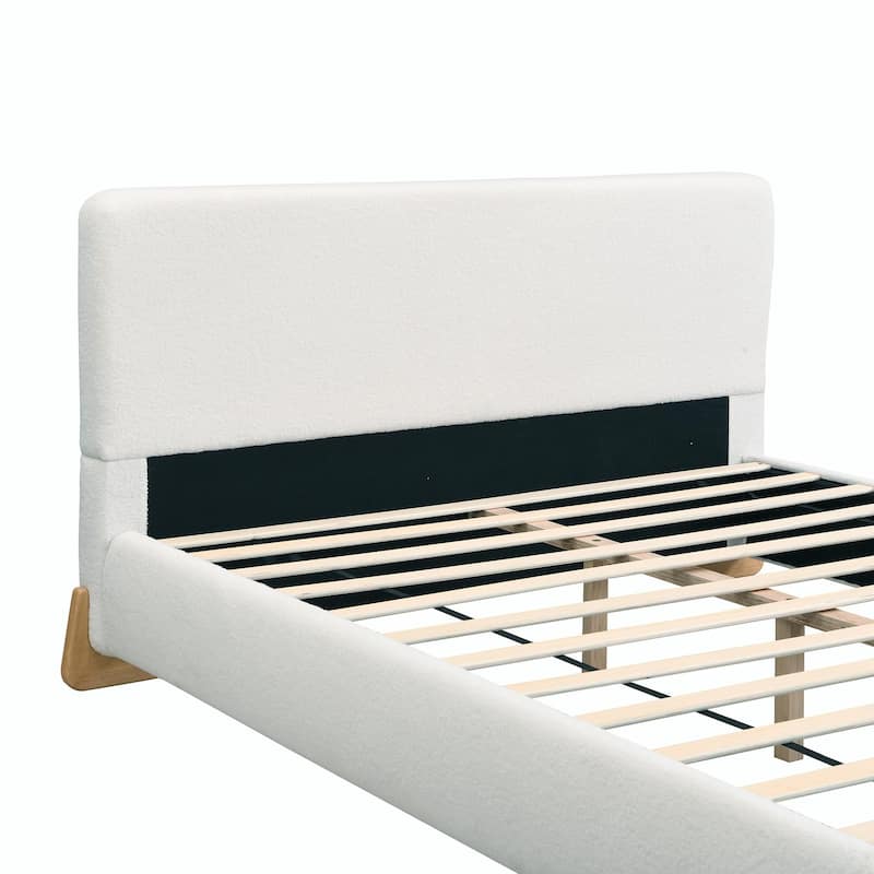 Elegant Boucle Upholstered Bed - A Luxurious & Comfortable Bedroom Centerpiece