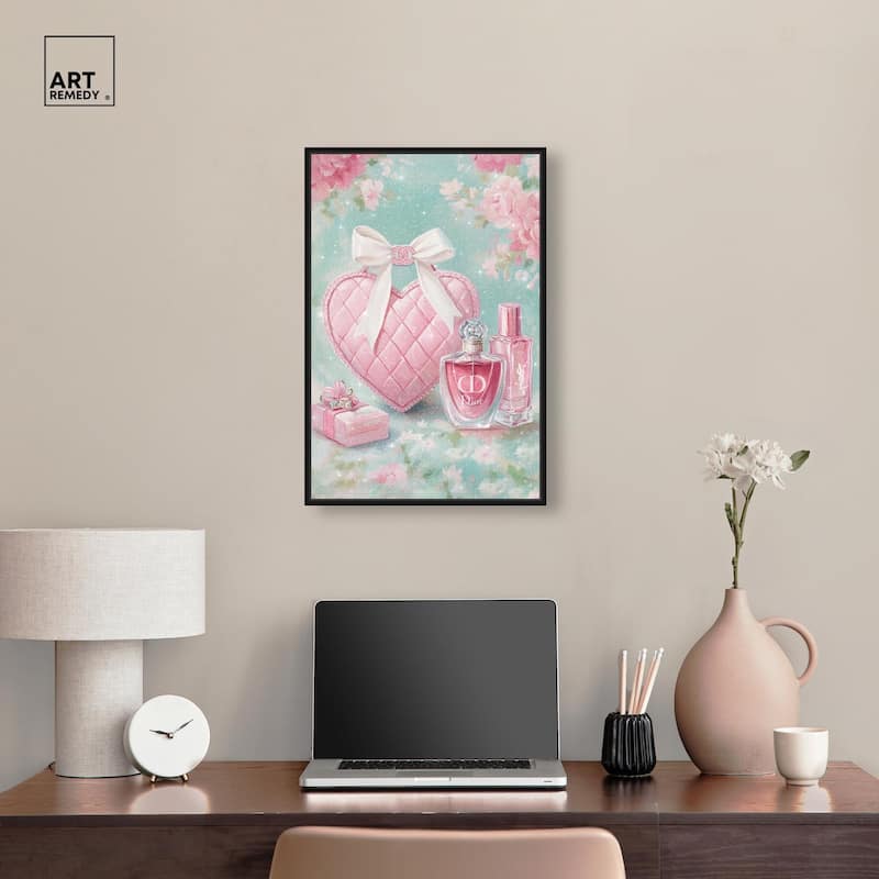Little Heart Shaped Purse Canvas by Art Remedy