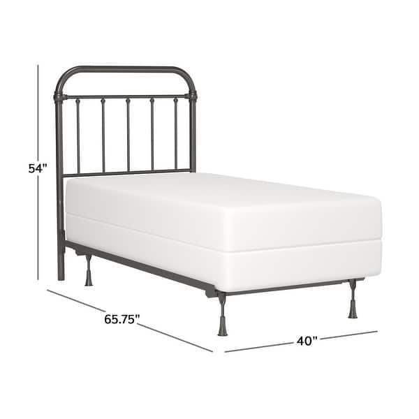 Hillsdale Furniture Kirkland Metal Headboard with Frame, Aged Pewter