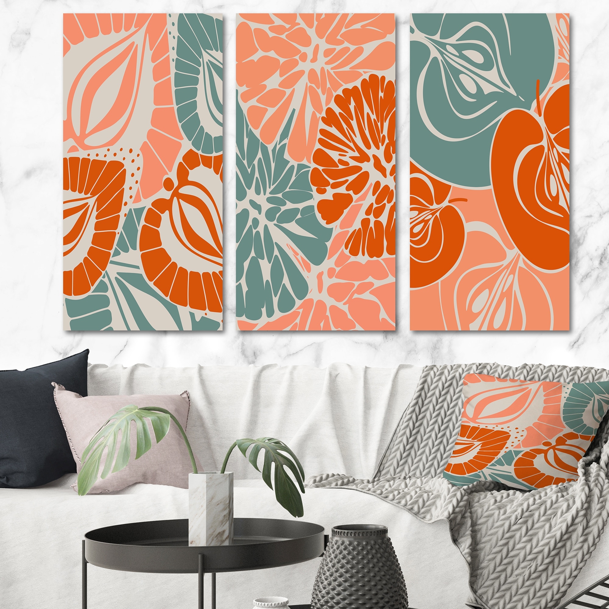 Design Art Retro Strawberry Orange Apple Traditional Artwork-image