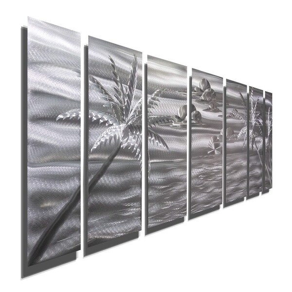 Shop Statements2000 Silver Tropical Beach Theme Metal Wall Art Panels