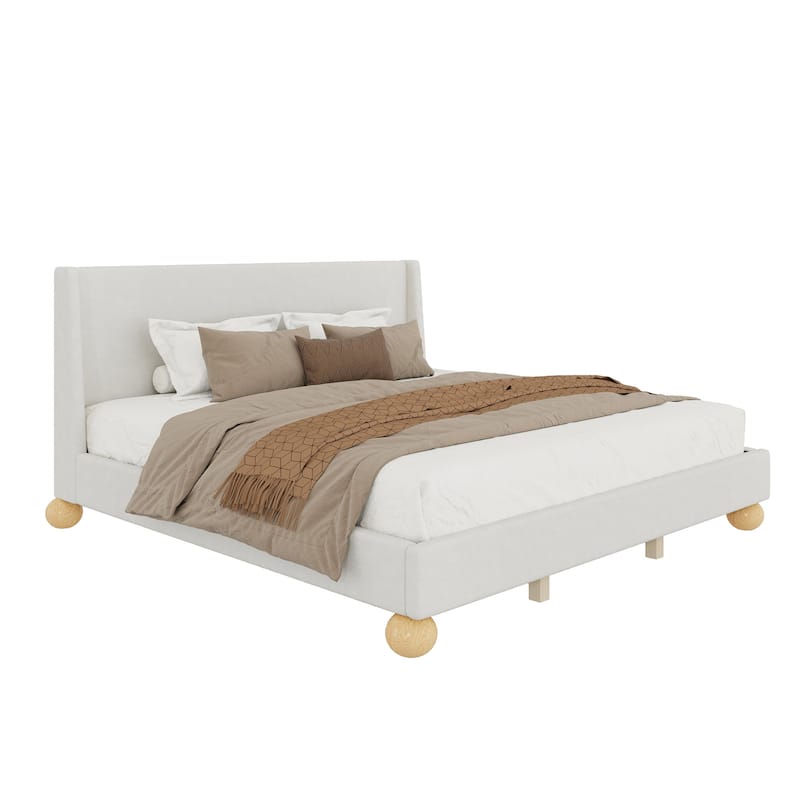 Velvet Upholstered Platform Bed