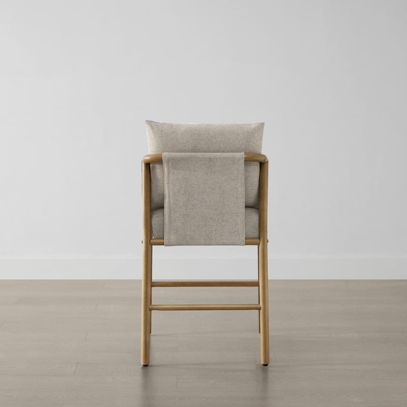 Lynn Counter Height Bar Stool with Braid Wood Arm Set of 2