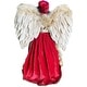 preview thumbnail 3 of 2, 16 inch Black Diva Angel Tree Topper - red