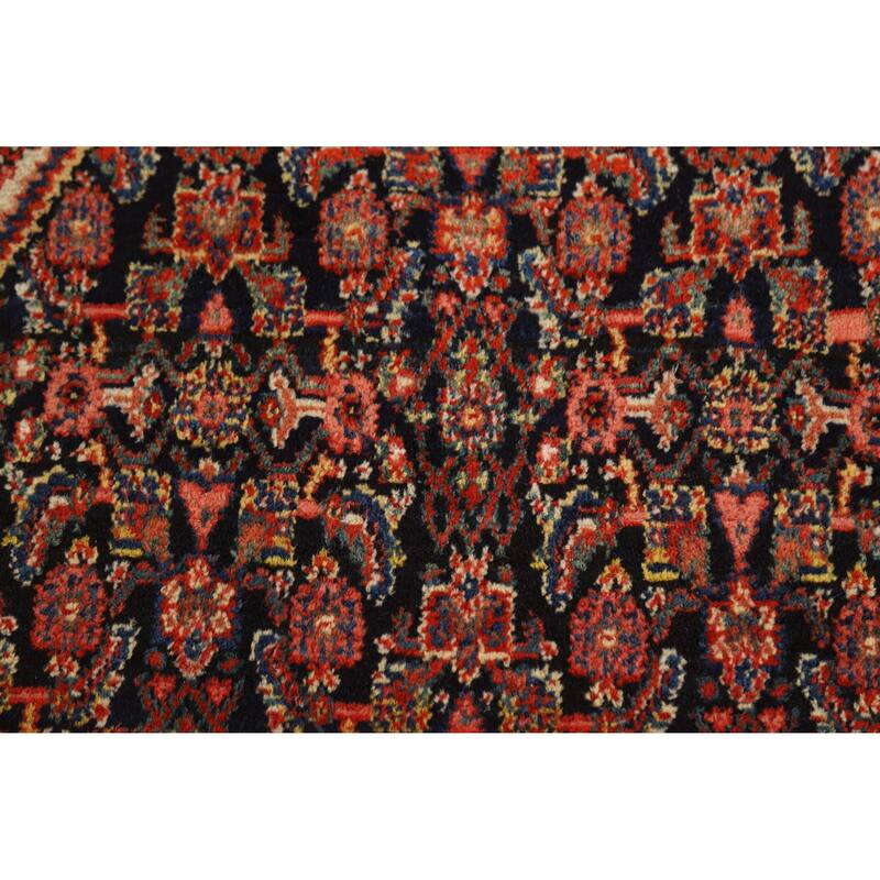 Pre-1900 Antique Vegetable Dye Senneh Persian Wool Carpet - 8'4" x 19'11"