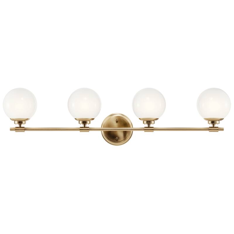 Benno 34 in. 4-Light Bathroom Vanity Light with Opal Glass