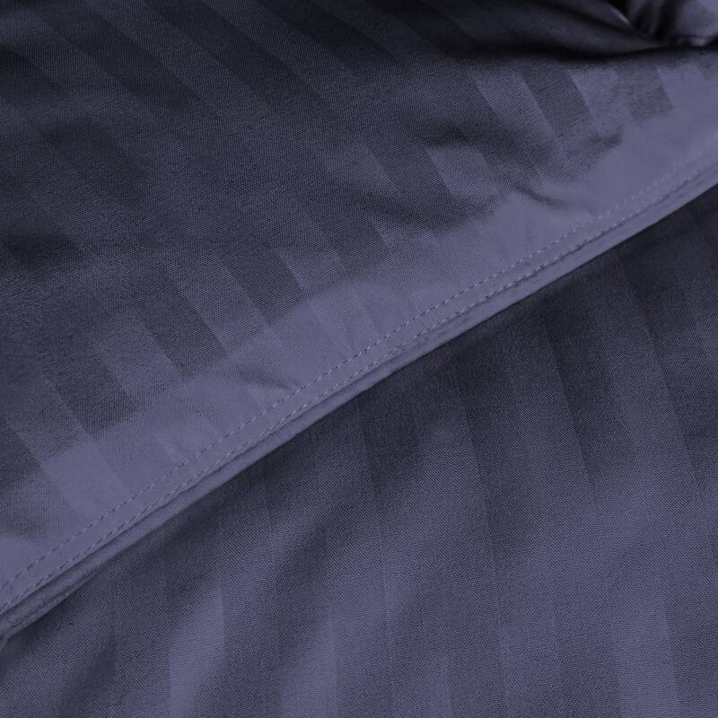 Superior 1 cm Striped Brushed Microfiber Reversible Down Alternative Comforter