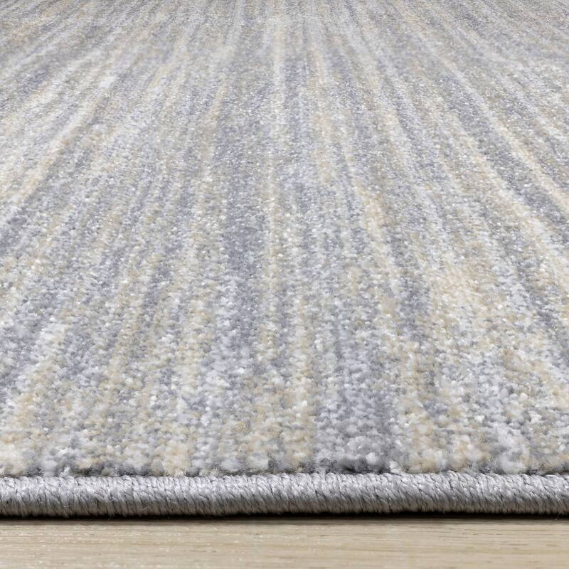 Dayton Collection - Grey/Cream/Beige Banded Rug