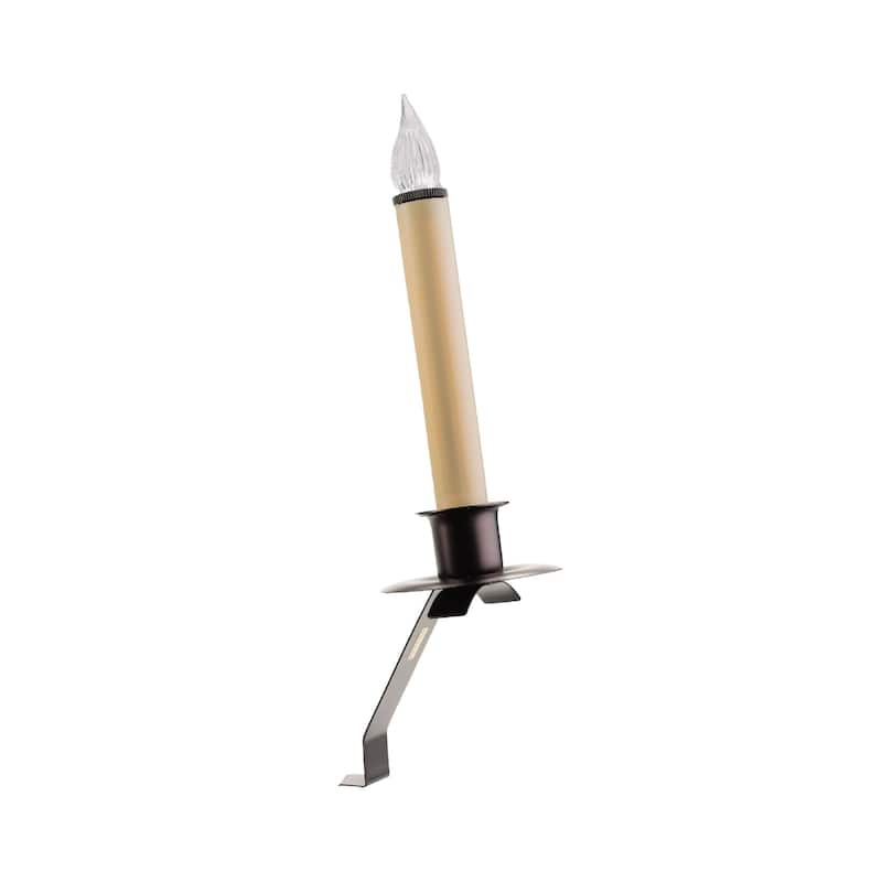 LED Cambridge Slant Bracket Window Candle with Sensor - 12" - Antique Bronze - Set of 3