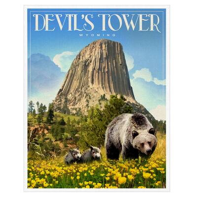 Devil's Tower by Old Red Truck Canvas Art Print