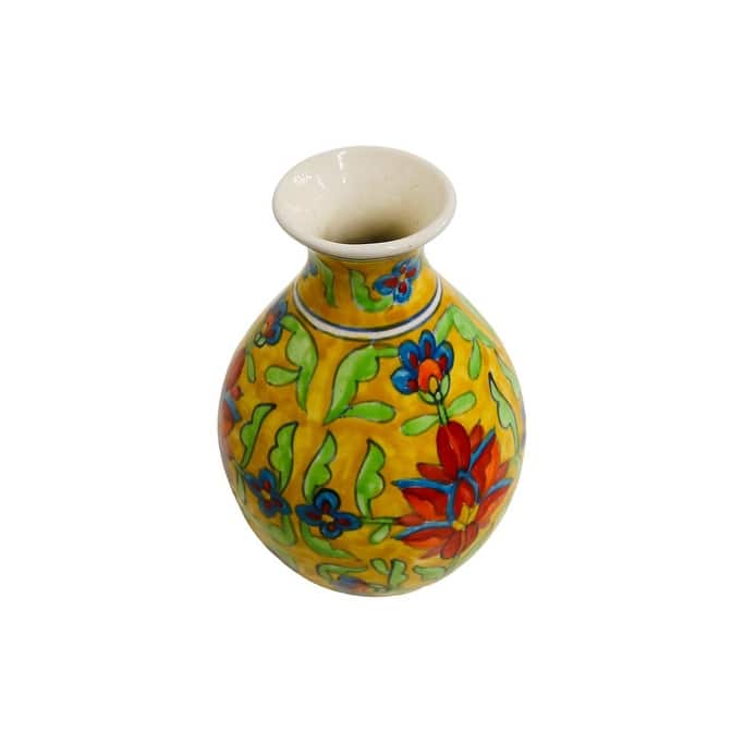 Home&Manor Ceramic Bottle Vase Multicolor