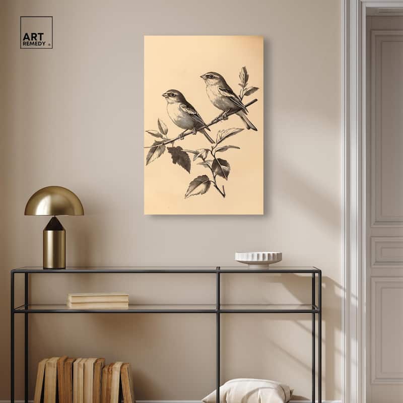 Pair of Finches I Canvas by Art Remedy, Gallery Wrapped