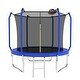 preview thumbnail 13 of 12, 10ft Blue Round Outdoor Trampoline with Enclosure Net and Basketball Hoop
