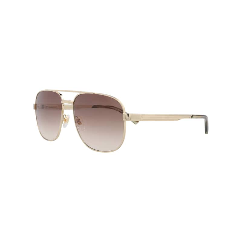 Gucci Aviator-Frame Metal Sunglasses