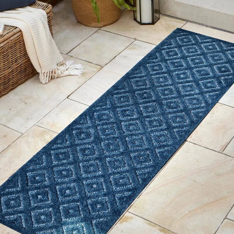 JONATHAN Y Ankara Neutral Diamond Trellis Indoor/Outdoor Area Rug