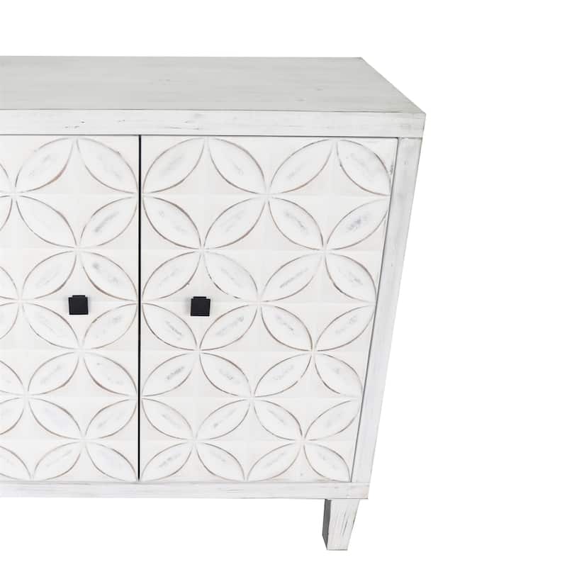 Accent Cabinet 4 Door Wooden Cabinet Sideboard Buffet Server Cabinet